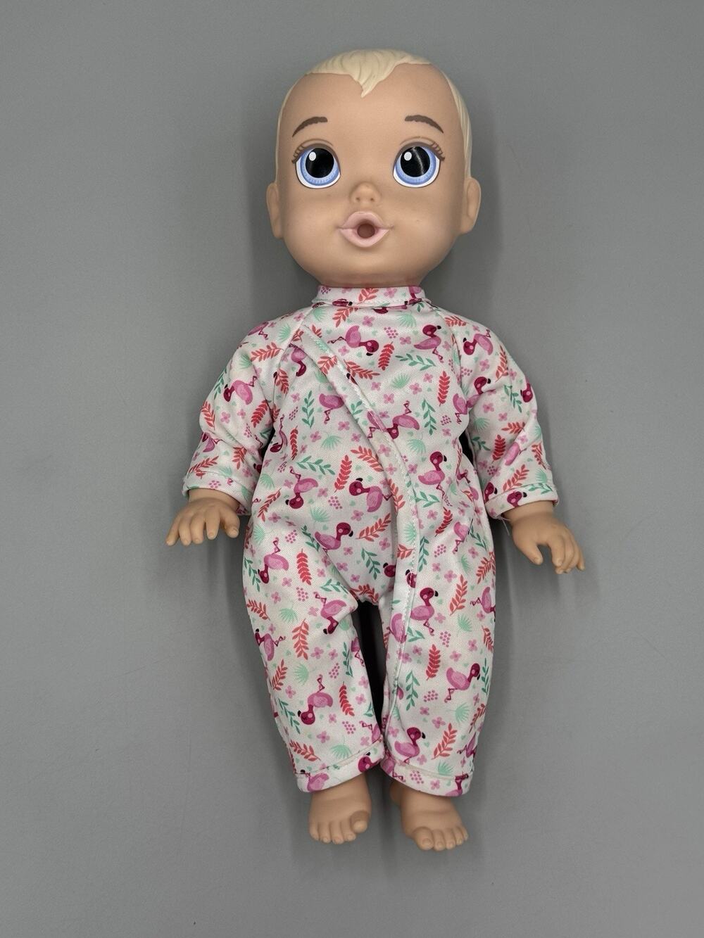 Perfectly Cute Cuddle and Care Baby Doll In Pajamas W/ Blue Eyes 12”